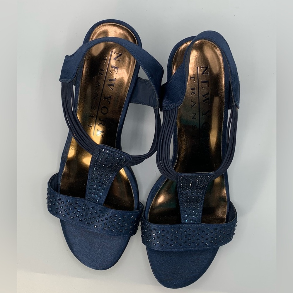 New York Transit, Blue, Size 6.5 Wedge Heel - Picture 6 of 7